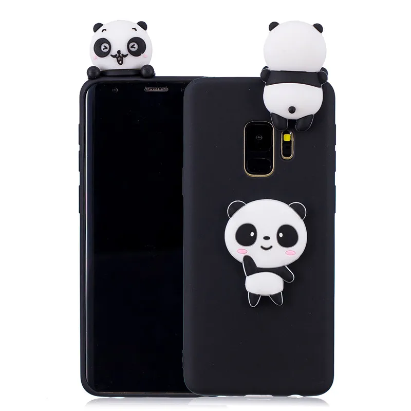 3D Cute Panda Unicorn Cactus Silicone Case on For Samsung Galaxy Note 10 9 8 S20 Ultra S9 S8 S10 Plus S7 S6 Edge Women | Мобильные