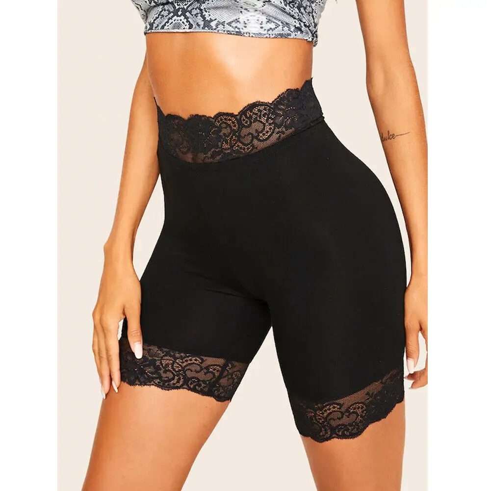

Plus size Women Shorts Soft Lace Seamless Breathable Shorts High Waist Caual Bottoms Summer Shorts