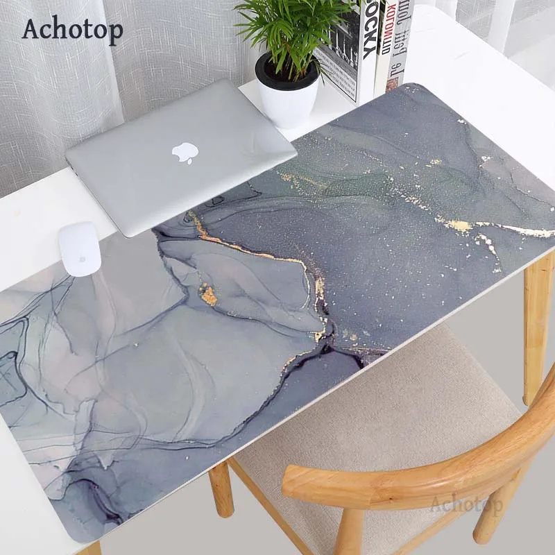 Large Marble Grain Mouse Pad PC Gamer Office Computer Notebook Modern Table Game Keyboard Laptop Cushion Accessories Desk Mat
