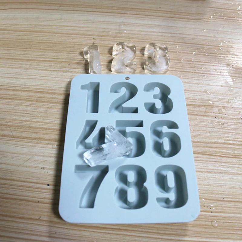 

Delidge 1pc 1-9 Number Food Grade Silicone Cake Baking Mold Fondant Mould Chocolate 3D Ice Cube Maker Mold Pastry Tool