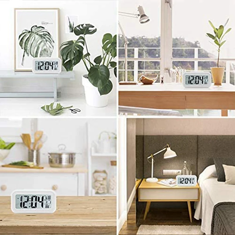 Цифровой светодиодный Будильник ночник с датой календарем температурой для
