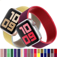 nylon strap for apple watch band 44mm 40mm 42mm 38mm smartwatch wristband belt sport loop bracelet iwatch series 3 4 5 6 se band