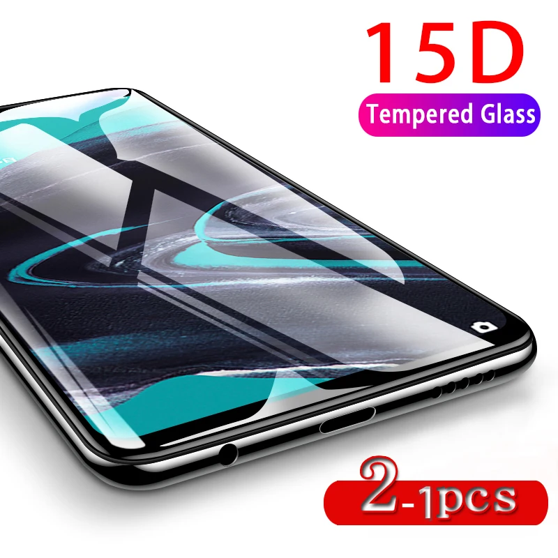 Закаленное стекло 15D для Oppo Reno 2 reno2 5G защита экрана 9H HD прозрачное Защитное Realme 6 Pro