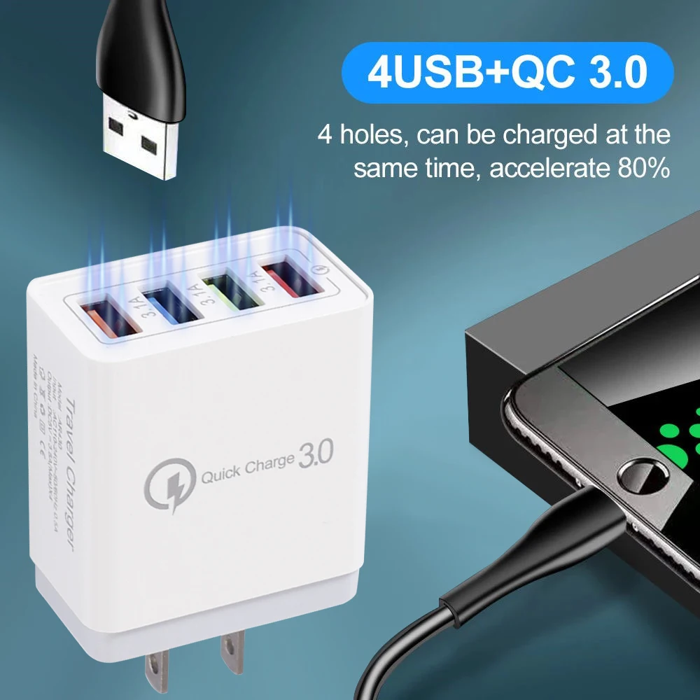 15W быстрое зарядное устройство QC 3 0 USB стандарта ЕС США Великобритании