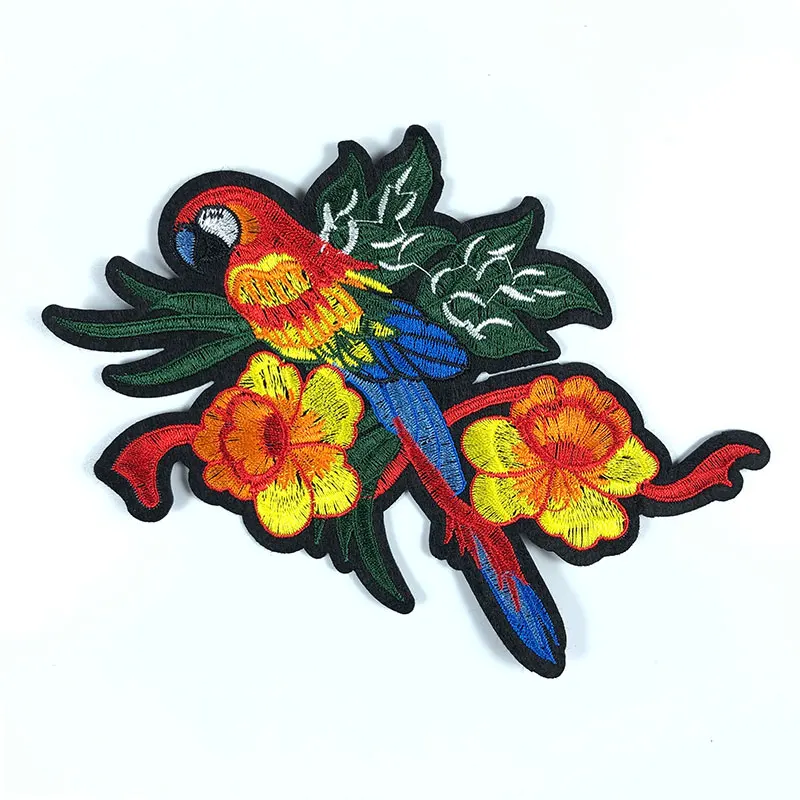 2 шт. пара попугаев счастливая птица вышитая декоративная наклейка с полной