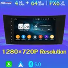 Автомобильный мультимедийный плеер, 8 дюймов, IPS 1280*720P, Android, PX6, 4 Гб + 64 ГБ, для Mercedes Benz CLS G E Class W219, GPS Радио BT 5,0 Tethering 4G LTE