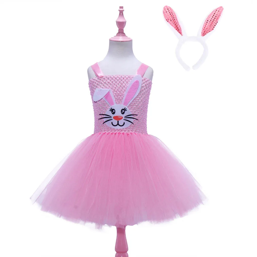 

Latest Girls Easter Bunny Costume Kids Clothes Party Tutu Dress for Girl Birthday Gift Princess Tulle Ball Gown Vestidos