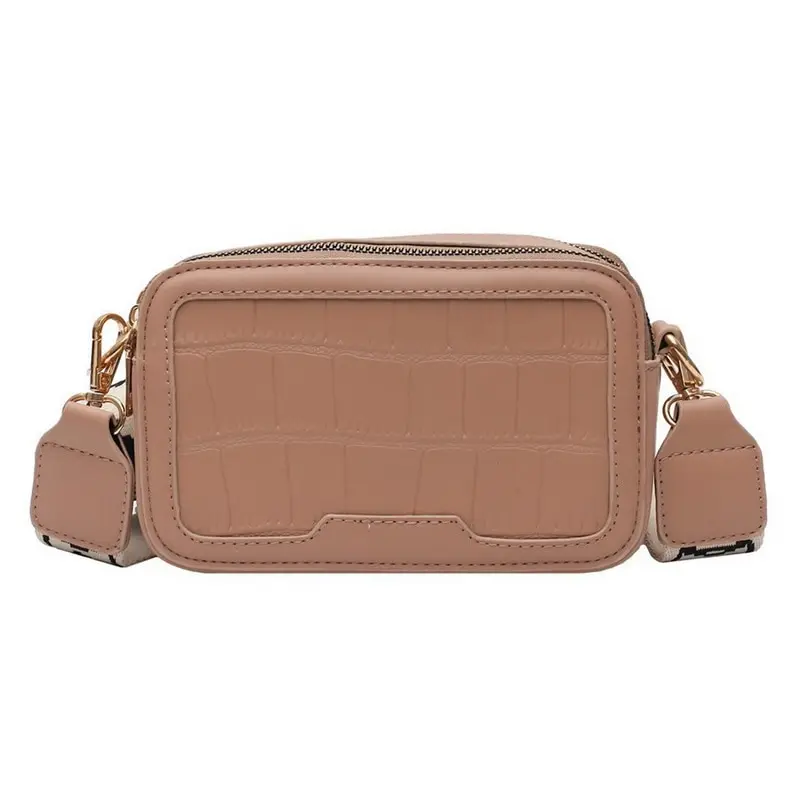 

Dropship Fashion Women Bags Crocodile Pattern Stone PU Leather Camera Bag Flap Cross Body Shoulder Bag For 2021 Luxury Design