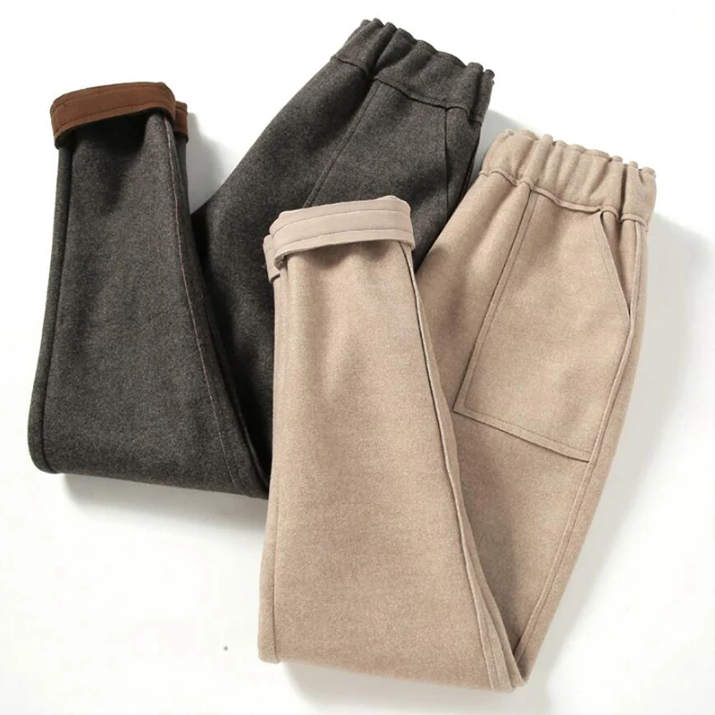 Осень зима плюс бархат женские брюки 2019 высокое качество Плюс Размер