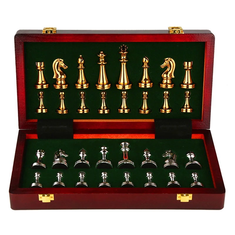 Высококачественный классический складной деревянный Шахматный набор из