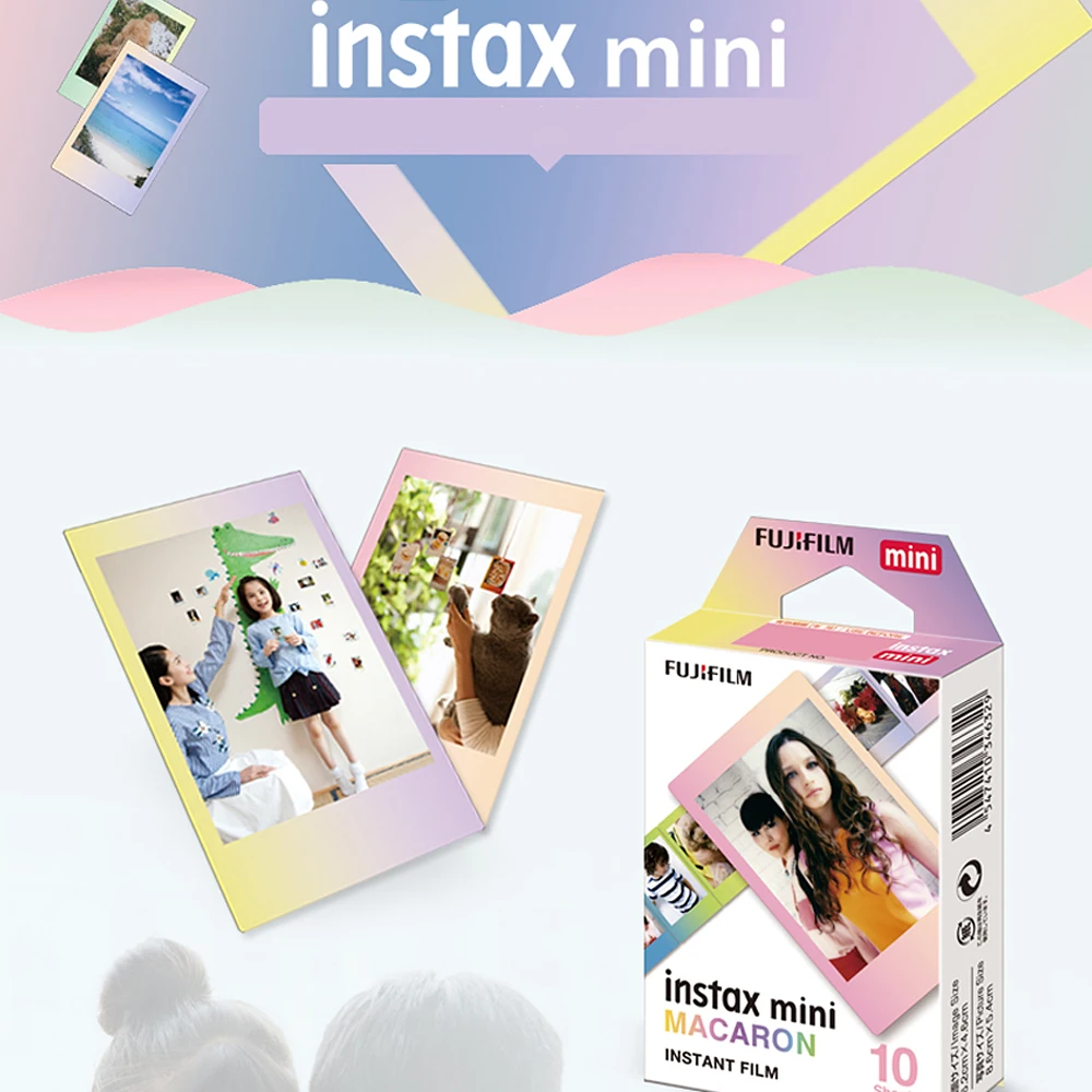 Градиентная цветная пленка Fujifilm Instax MACAROON фотобумага мгновенная печать для