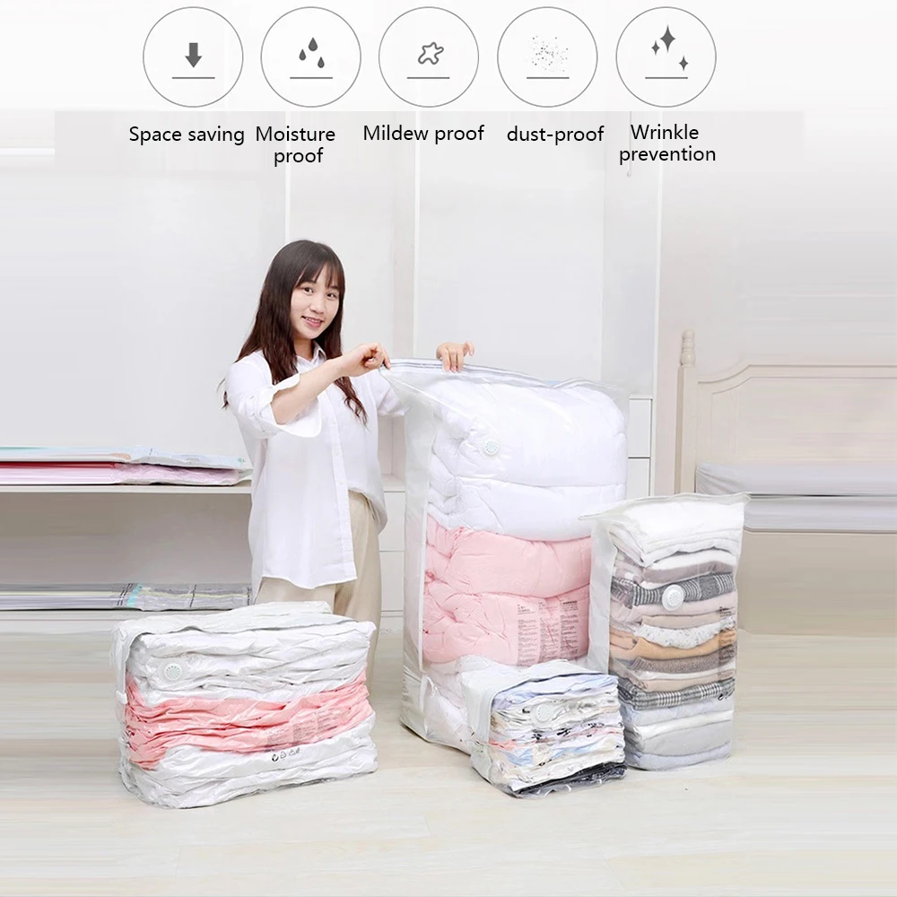 

Organizer Seal Compressed Travel Saving Space Bags Package Vacuum Bag Storage Home Organizer Transparent Border Foldable Clothes