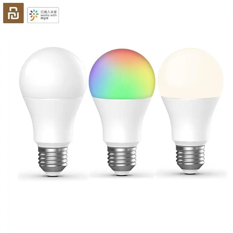 Светодиодная цветная лампа Youpin Inncap 7 5 Вт E27 с регулируемой яркостью RGB теплый