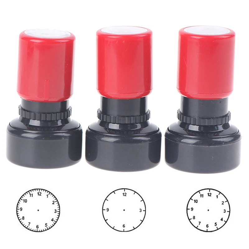 

1 PC New Learning Recognition Teacher Teaching Seal Clock Dial Stamps Primary School Seal Kids Children Toys 30mm In Diameter