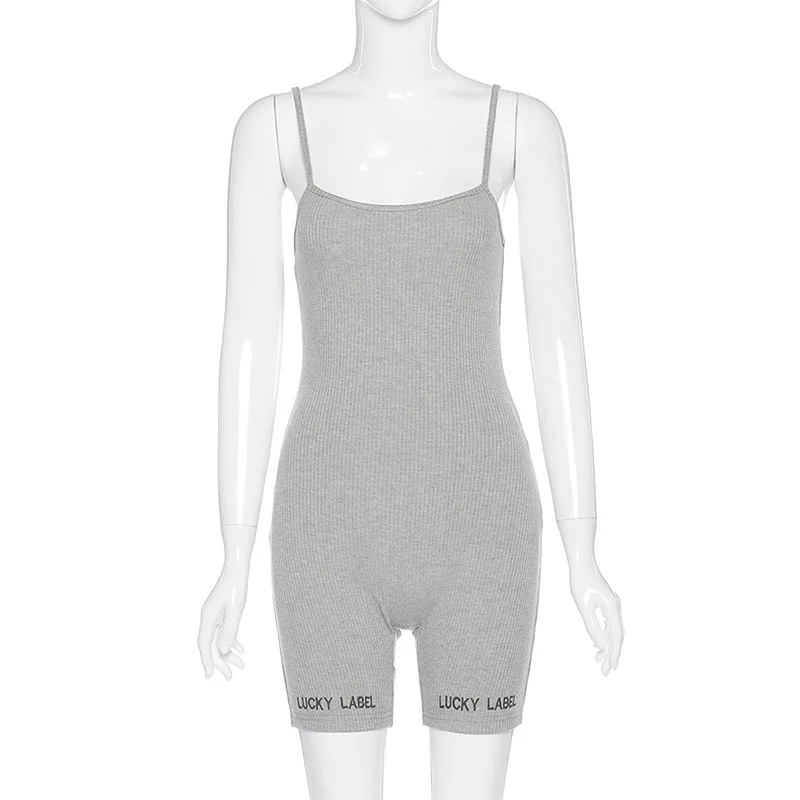 Женский летний трикотажный комбинезон на бретелях-спагетти | Женская одежда