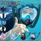 Подводная маска для подводного плавания против полного лица, маска для подводного плавания, респираторные маски, безопасное водонепроницаемое оборудование для плавания для взрослых молодежи-40