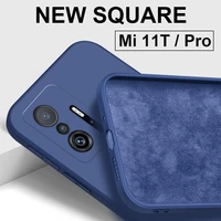 mi 11t 11 t mi11t pro 11 pro ultra case square liquid silicone soft cover for xiaomi mi 11t 11 pro mi11t pro mi 11 lite 5g ne