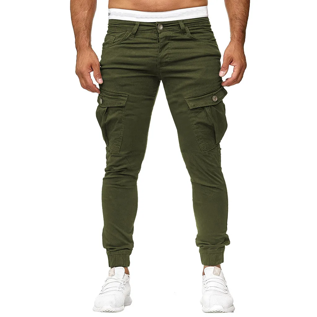 

Тактические Брюки мужские летние повседневные брюки в стиле милитари мужские брюки карго облегающие однотонные брюки с несколькими карман...