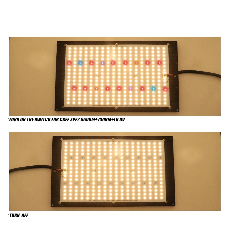 

Samsung LM301H Dimmable 150w 3000K/3500K 660nm UV IR grow light quantum tech led board Turn ON/OFF Switch with Meanwell driver