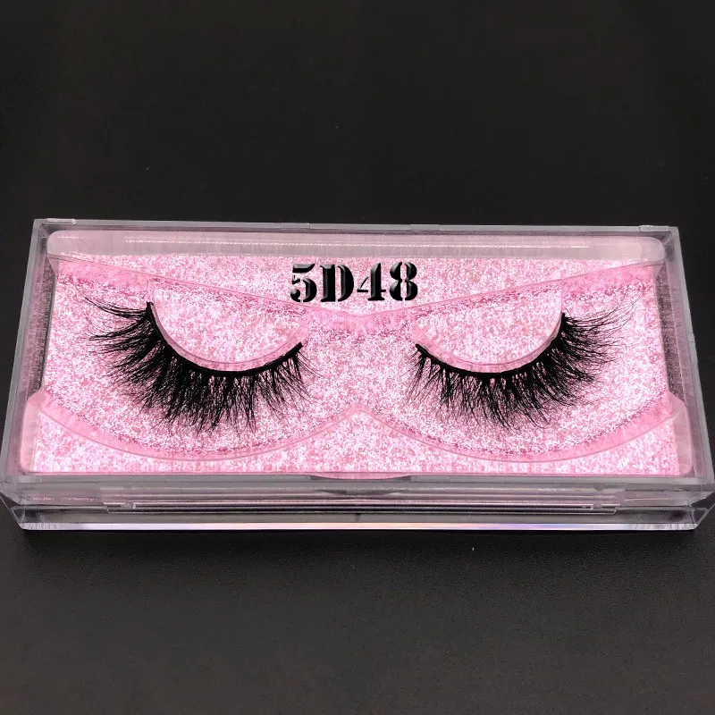 5D48 Mikiwi 5d lashes 3D норковые ресницы розовое золото блестящий чехол коробка с собственным логотипом для оптового заказа whalesale - Цвет: 5D48