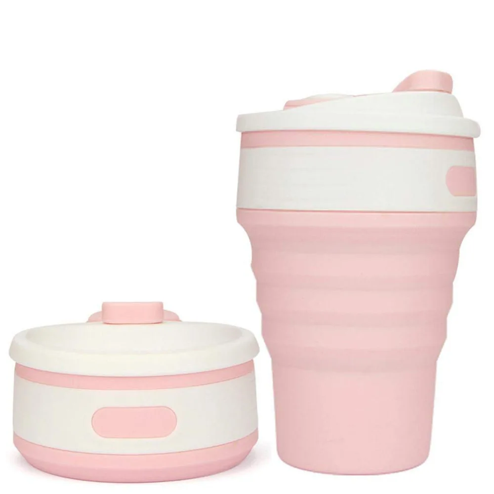 

Hot Folding Silicone Cup Portable Silicone Telescopic Drinking Collapsible Coffee Cup Multi-function Foldable Silica Mug Travel