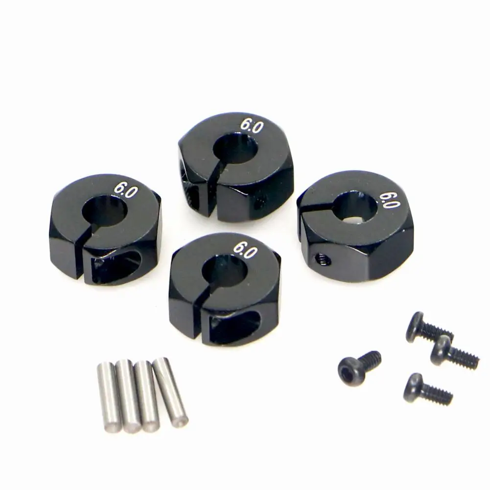 

4pcs/lot 5mm Thick 12mm Aluminum Wheel Hex Nut With Pins Drive Hubs 102042 Upgrade Parts For Hsp
