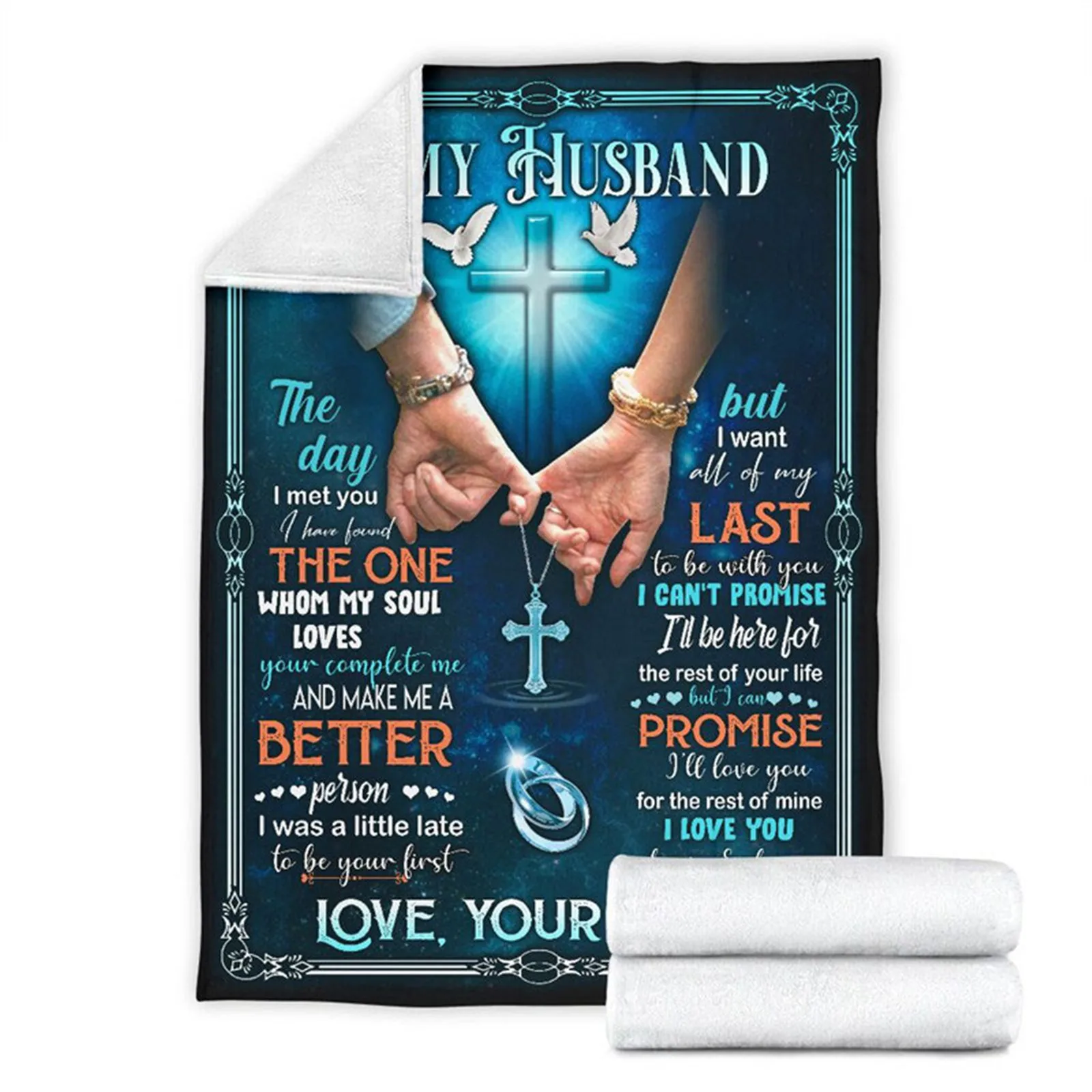 

Premium Blanket To My Husband I Love You Fleece Love Flannel Throw Blanket Cozy Soft Plush Quilt Blanket Customized Gift --M25