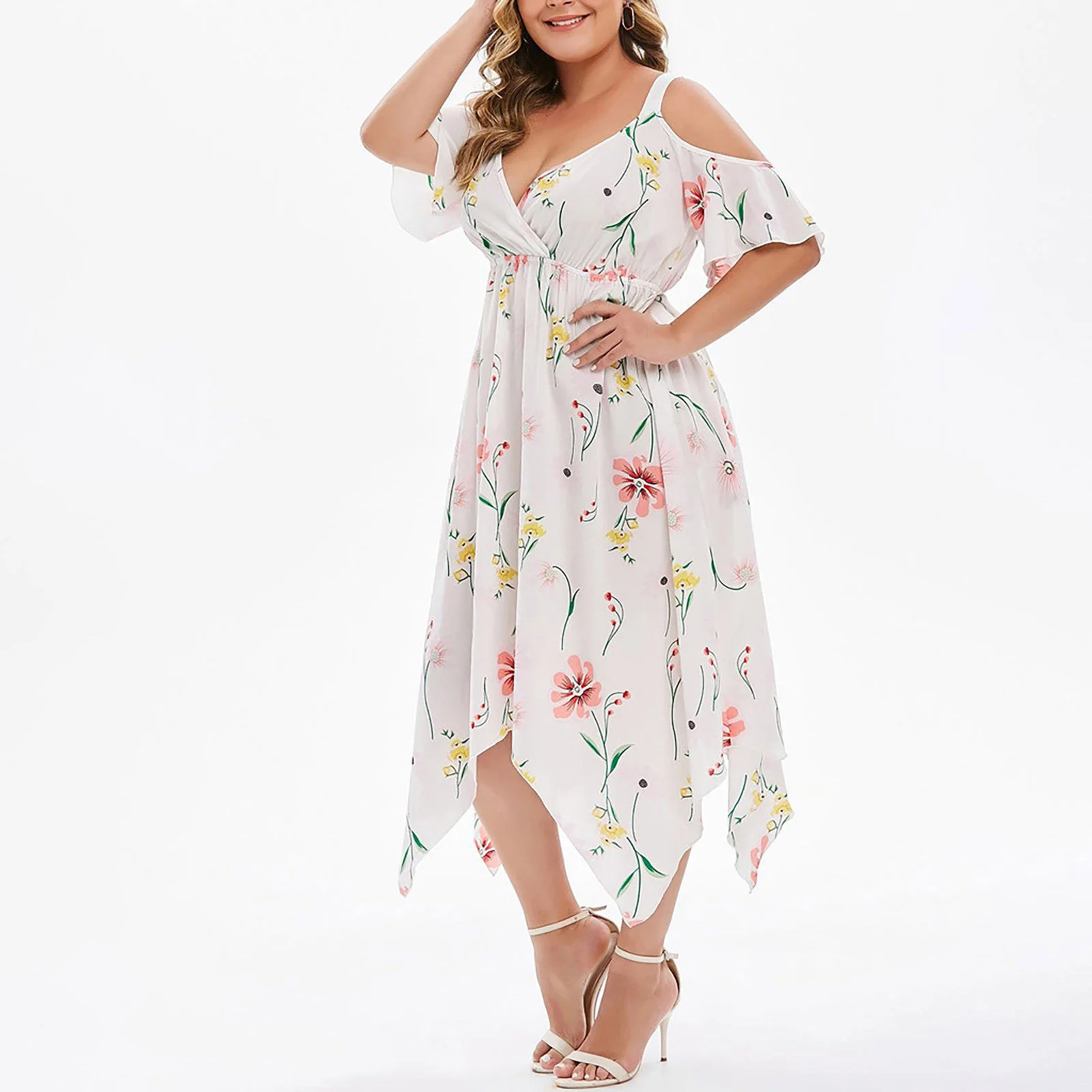 

Summer Dress Women's Fashion Print Chiffon Suspender Dress Slim Fit Dress Summer Plus Size Dress Vestidos Mujer Verano