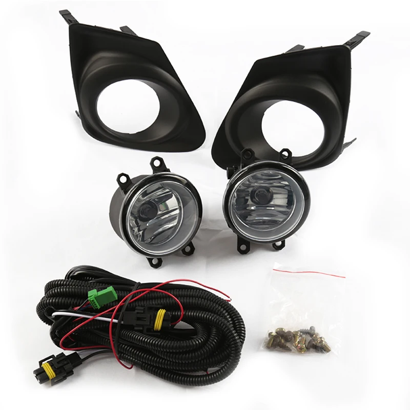 

M&C For Toyota Corolla Altis 2011-2013 2PCS Car Front Bumper Driving Fog Light Assembly Plastic Cover With Wires Switch Fog Lamp