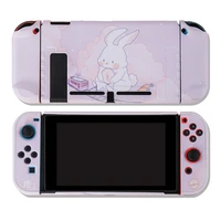 for nintendo switch accessories rabbit cute pink fairy leaguehard pc cover back girp shell for nintendo switch ns case