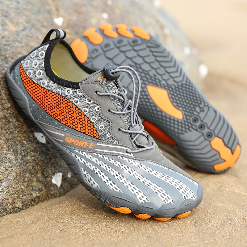 

2021 new men aqua shoes beach quick dry breathable running shoes barefoot upstream water shoes swimming hiking sport shoe