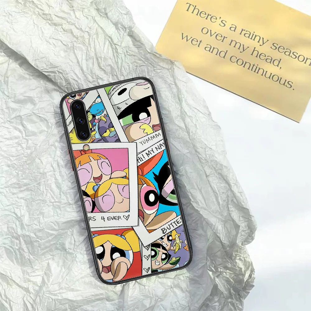 

Cartoon Powerpuffs Cute Girls Phone Case For Samsung Galaxy A10 A20 A30 E A40 A50 A51 A70 A71 A J 5 6 7 8 2016 2017 2018 black