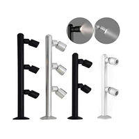 LED Spotlight Desk Stand Pole Post Lamp Jewelry Phone Store Showcase Display Case Chrome AC220V