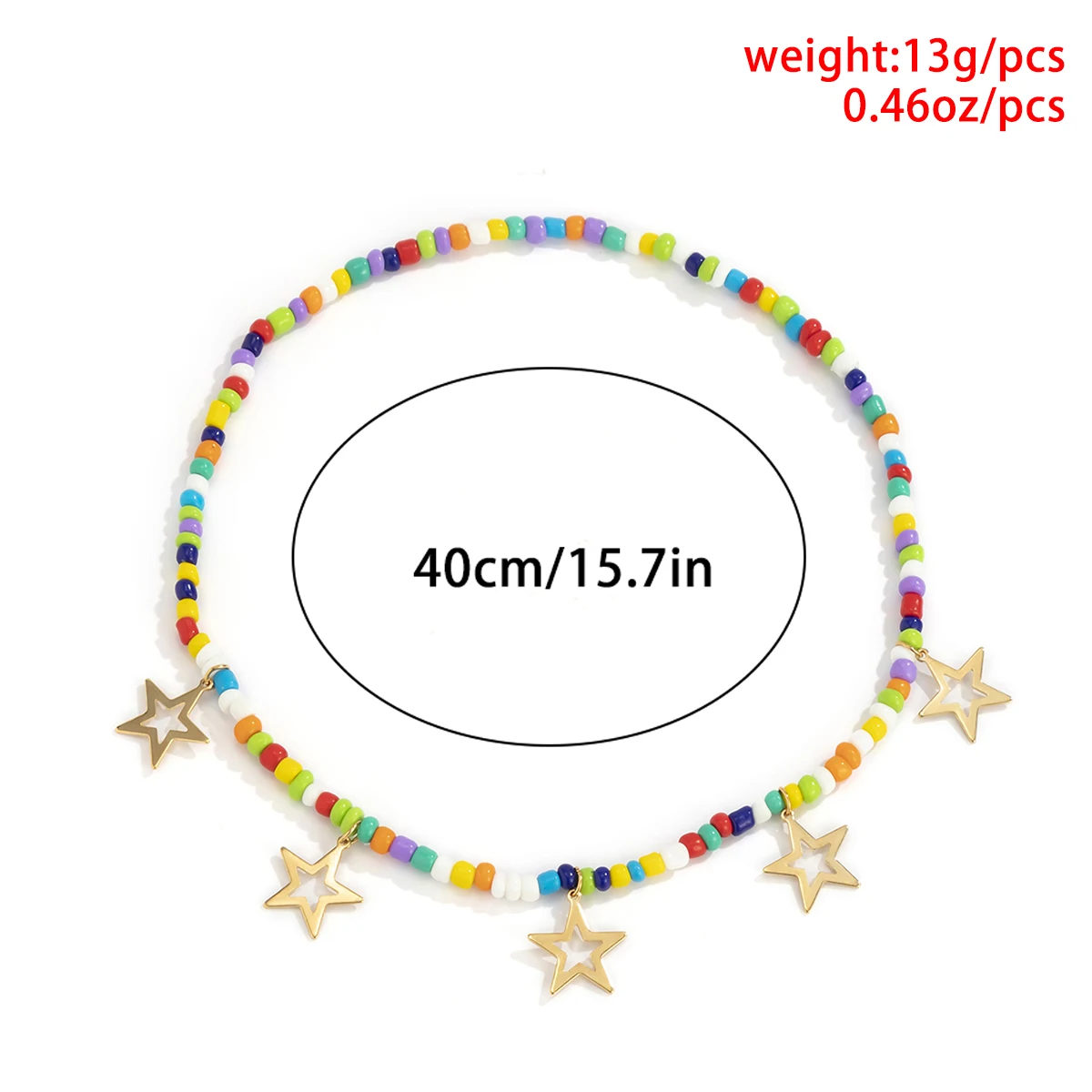 

Bohemian Colorful Beaded Elastic Leg Chain Women Jewelry 2021 Trend Geometric Star Pendant Boho Summer Vacation Accessories Gift