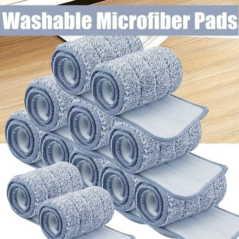 

2/4/6/8/10/12pcs Washable Durable Replacement Microfiber Pads Dust Push Mop Cloth for Flat Squeeze Mop 33X12CM Clean Cloth