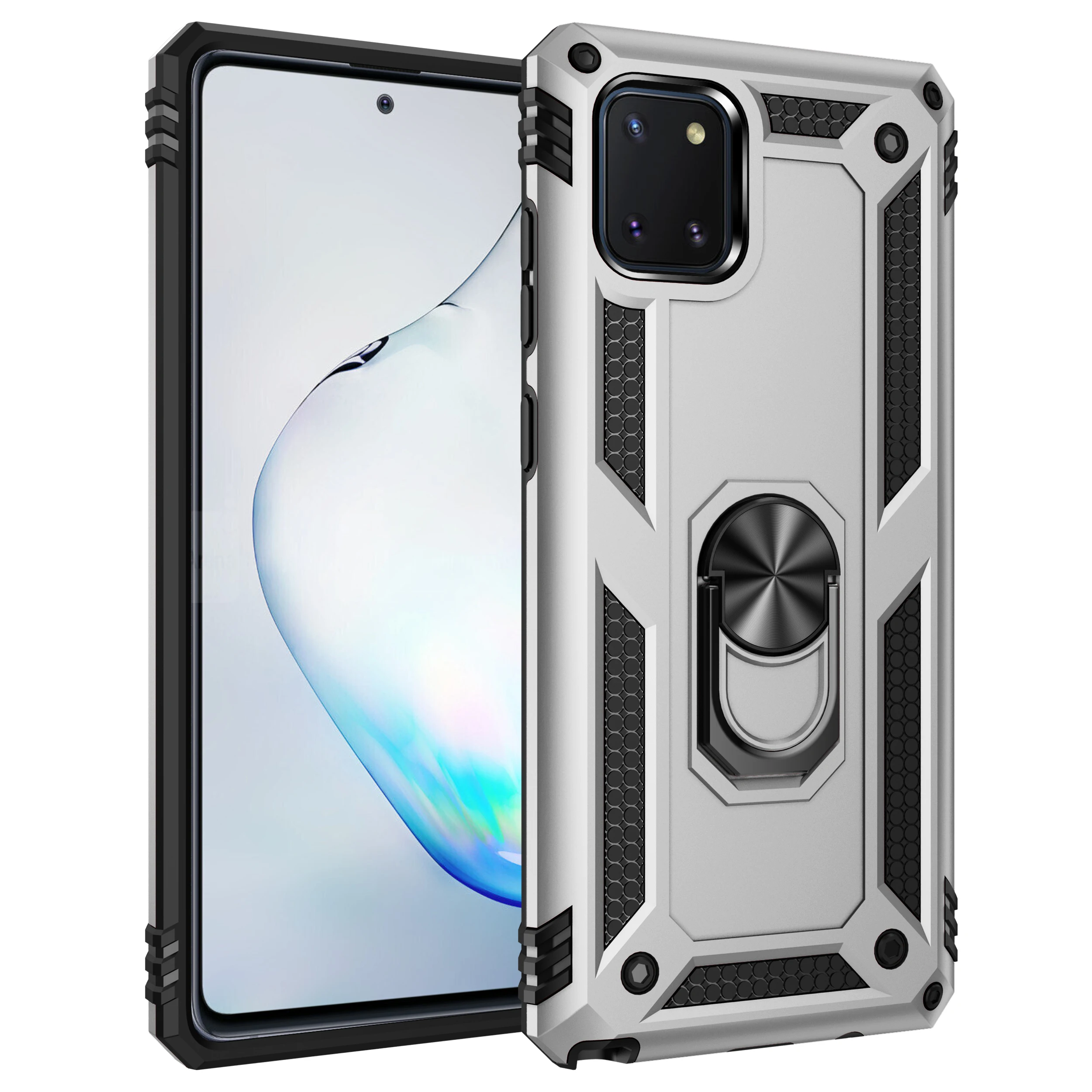 

Full Protection Phone Case For Samsung Galaxy A71 A51 A21S A01 A21 A31 A41 A81 A91 Case With Finger Ring Bracket Car Magnetic