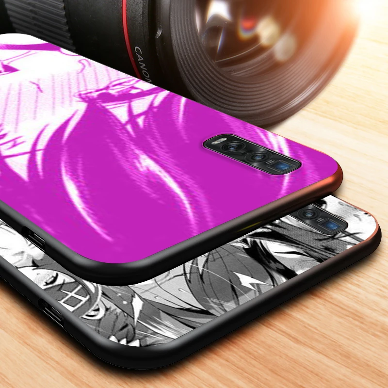 

Cartoon Girl Facing for OPPO Find X2 A93 A92 A73 A72 A53 A53S A32 A12 A11X A1K A5 Neo Pro Lite Black Phone Case