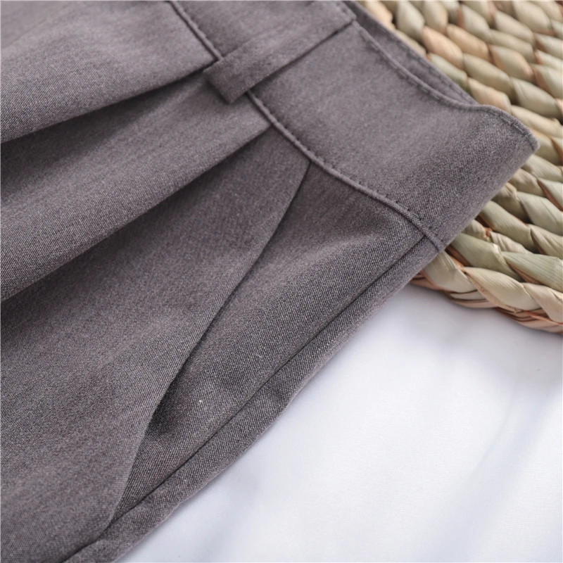 

Shorts Women Solid Trendy Elegant All-match High-quality Korean Style Single Button Daily Womens Female Loose Simple 2020 New