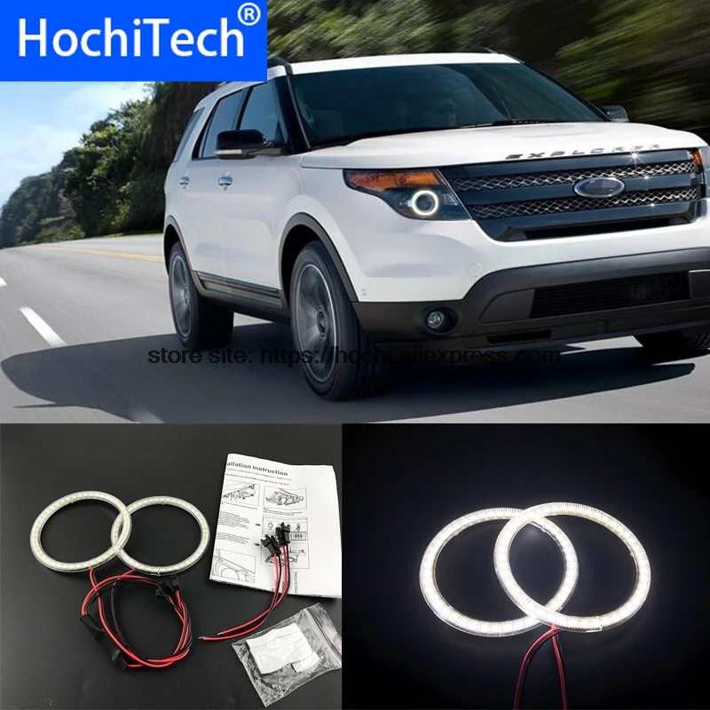 

HochiTech Ultra bright SMD white LED angel eyes 2000LM 12V halo ring kit daytime running light DRL for Ford Explorer 2011-2016