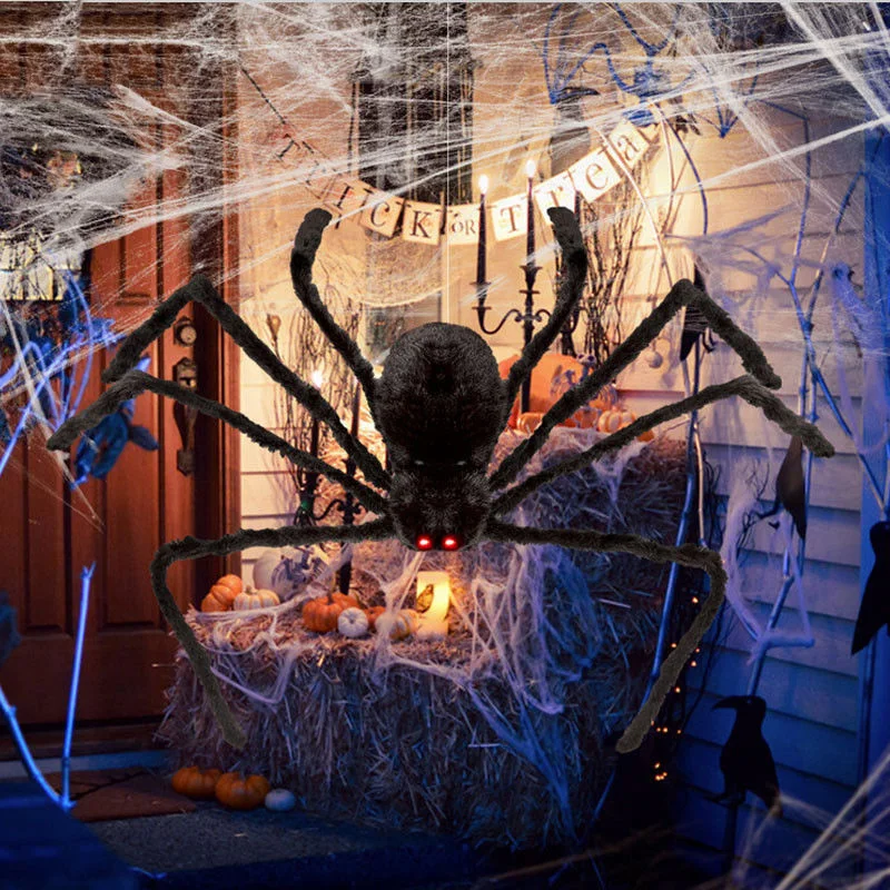 1 шт. с красными глазами страшно Мягкие плюшевые паук игрушка страшная глазками