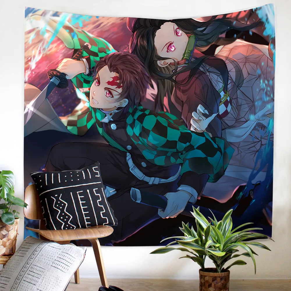 3D печать Kimetsu no Yaiba рассекающий демонов аниме прямоугольный настенный Декор для
