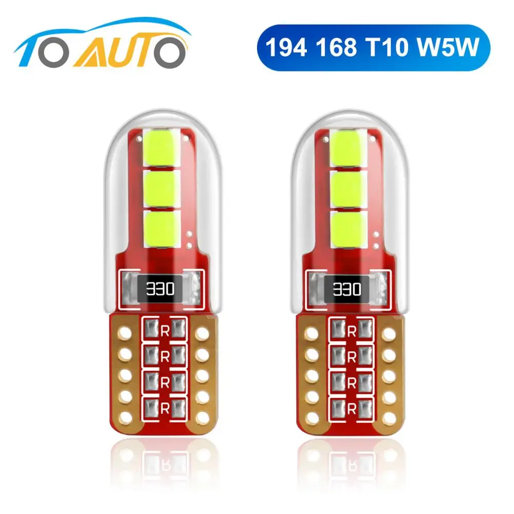 2 шт. T10 светодиодный W5W WY5W 501 168 3535 светодиодный чип супер яркий автомобиль Чтение купольные огни авто Габаритные лампы Клин габаритные лампы