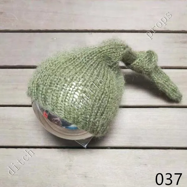 Длинная плетеная шапка ручной работы из мохера пушистая вязаная крючком шапочка, шапка, шапочка. Опора. Для новорожденных и маленьких Подставки для фотографий - Цвет: S037