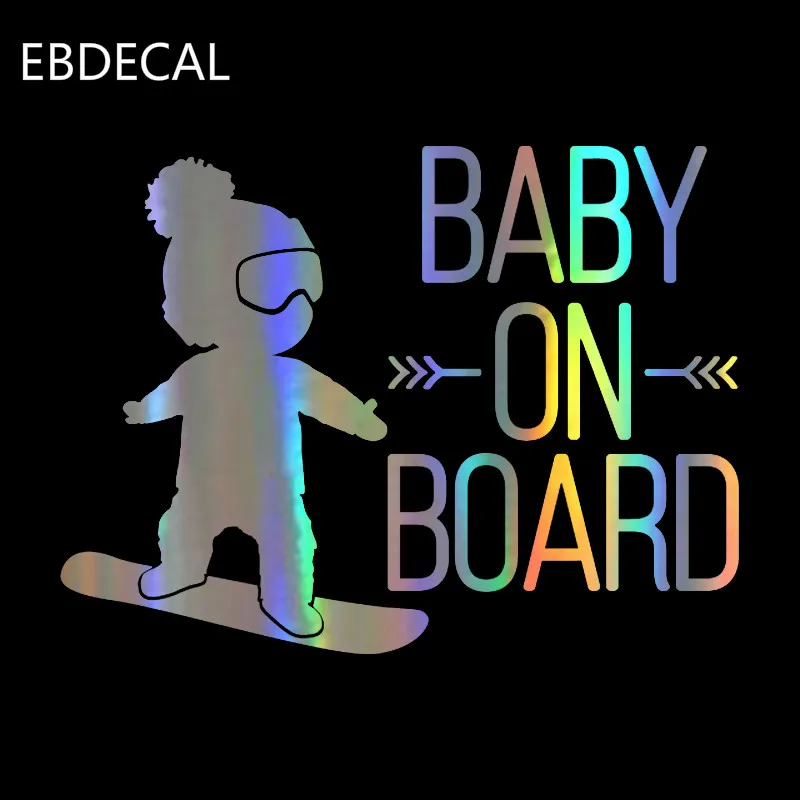 Сноуборд мальчик забавная наклейка светоотражающая Лазерная мотоциклетная