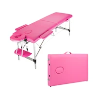 massage table bed 2 sections folding portable aluminum foot facial spa professional beauty equipment 60cm wideus stock