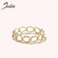 joolim high end pvd new style chain rings for women stainless steel jewelry wholesale