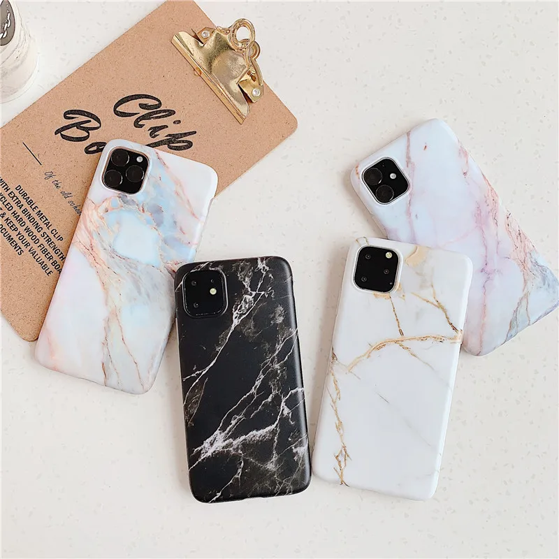 

Simple Black And White Marble Pattern Phone Case For Iphone 13 12 11 Pro Max Mini Xs Xr 7 8 Plus Protective Cover