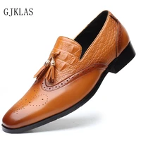 men dress shoes oxford mens leather loafers size 47 48 tassels brogue business shoes men classic formal lether shoes for mens