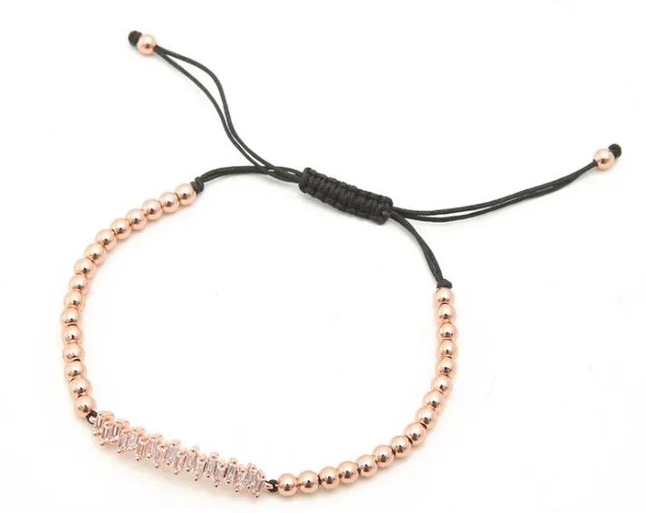 Золото Серебро Микро Проложить Белый cz кубический цирконий веревка