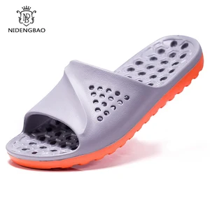 Extra Large Size 36-52 Bathroom Slippers With Hole Water Leak Shoes Men Hot Sale Comfortable Soft Ho